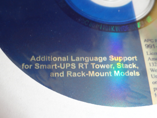 C4: New APC Smart-UPS RT User Manual CD-ROM with cable