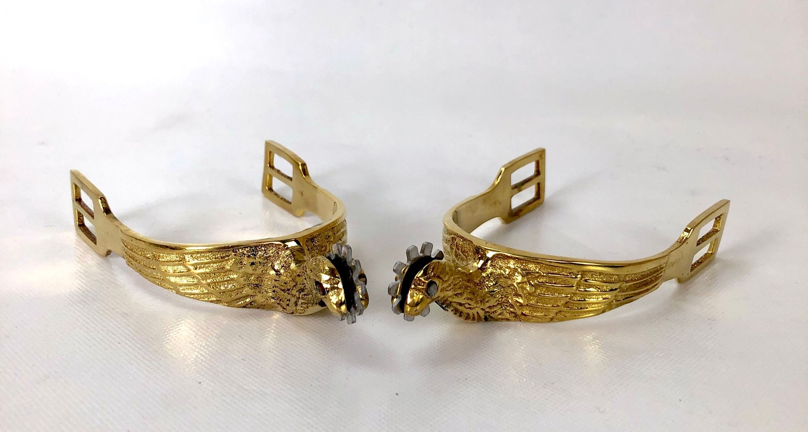 Cavalry Spurs for Boots - Brass Eagle Head