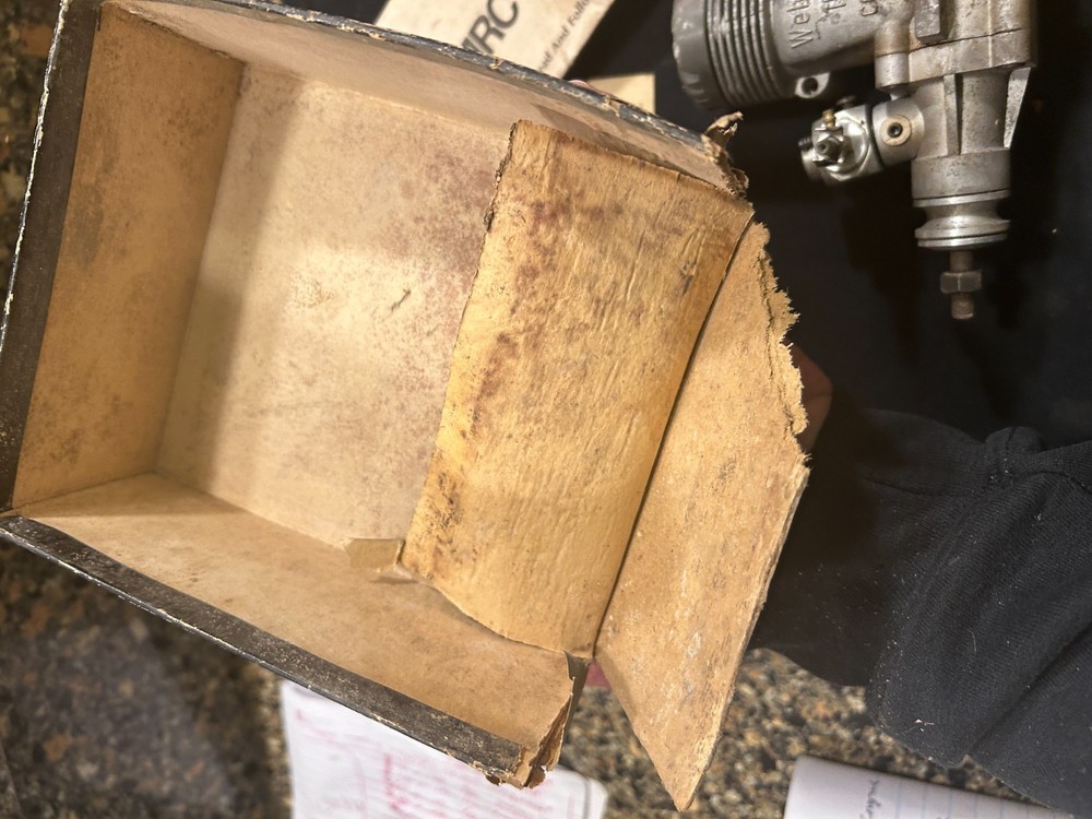 Webra RC airplane engine box in poor condition