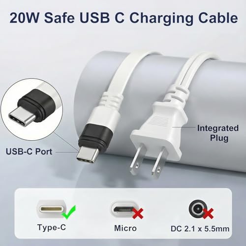 25ft USB C Power Adapter for Ring Spotlight Cam Plus/Pro (Battery) & Ring