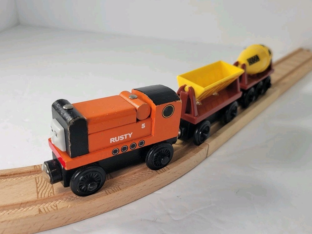 Thomas & Friends Wooden Railway Rusty Dumper Cement Mixer Train Tank Engine