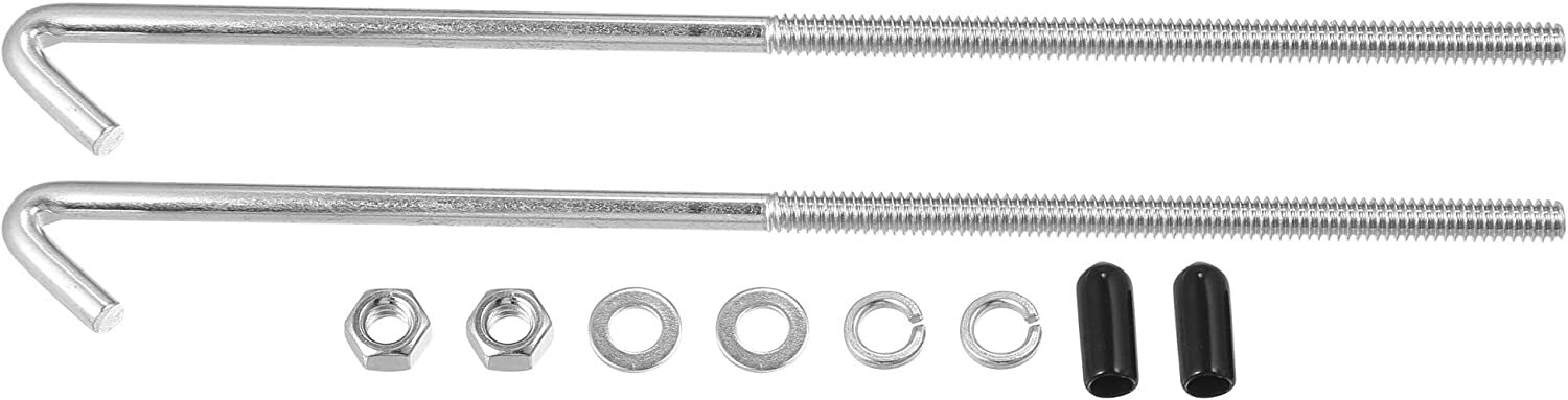 Red Heavy Duty Battery Hold Down Sets Tie Down Bracket With J Hook