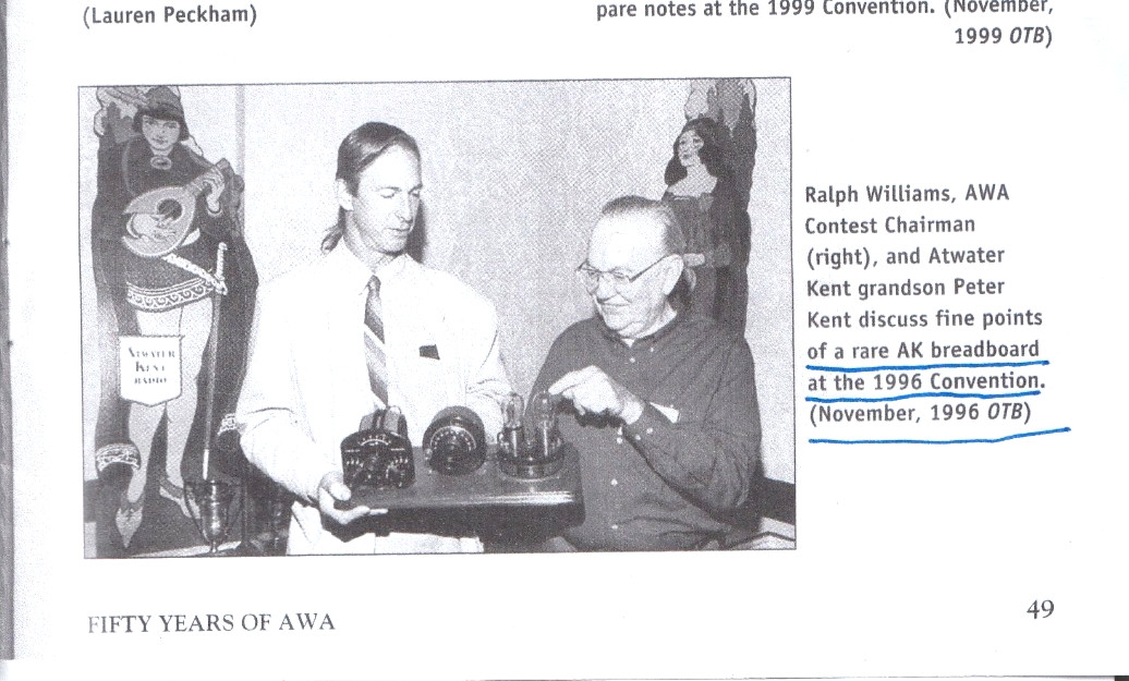 SCARCE 1922 ATWATER KENT'S FIRST MODEL 1, #3925 BREADBOARD RADIO RECEIVER