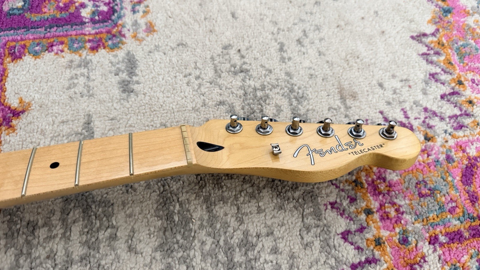 Fender Squier Telecaster Neck Maple Fretboard - Updated Logo& Amber Nitro Relic