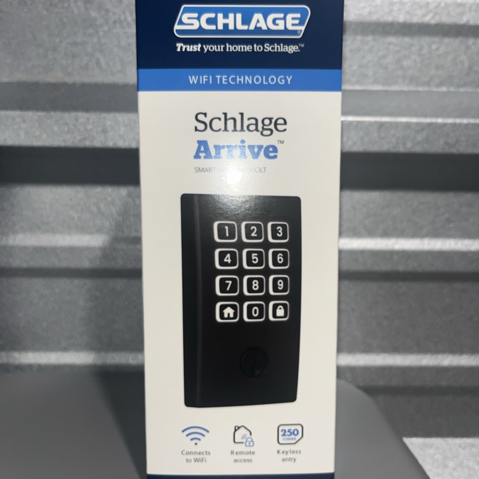SCHLAGE ARRIVE Wifi Keypad Smart Deadbolt Matte Black