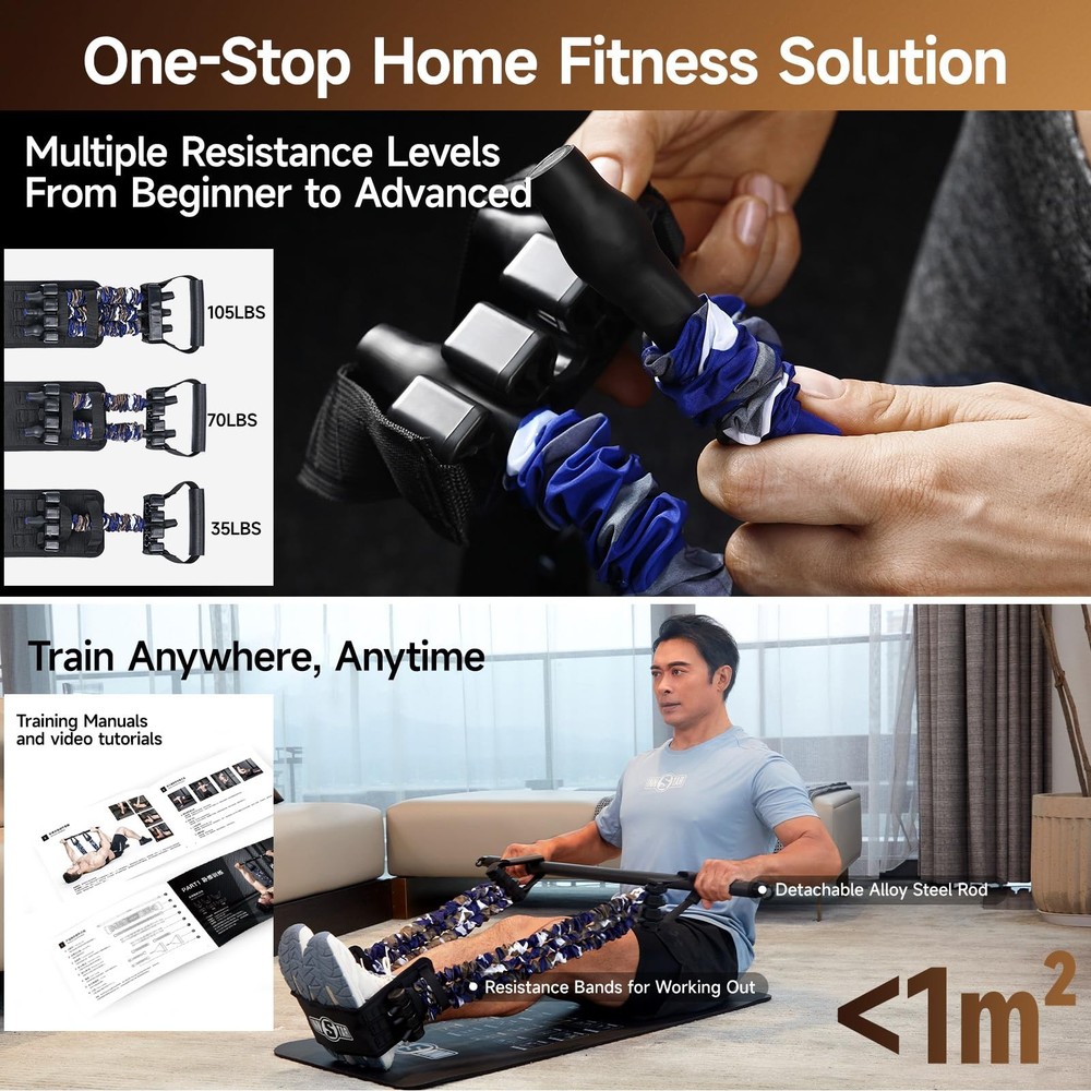 Multi-Function Resistance Bands for Working Out, Push Up Exercise Bands Resis...