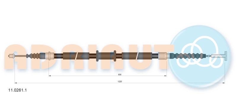 Cable Pull, parking brake ADRIAUTO 11.0261.1