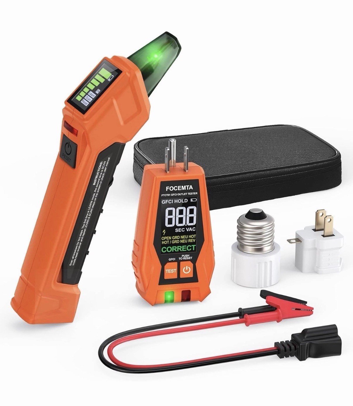 Circuit Breaker Finder Kit with GFCI Outlet Tester for 90-135V AC Circuits