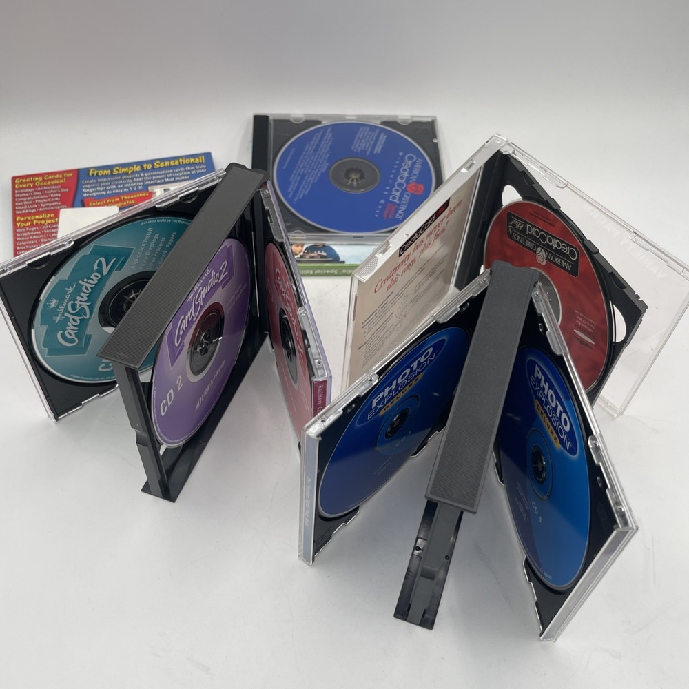 Windows 95 Art Lot PC CD-ROM Software Creative Hallmark Cards & Photo Studio