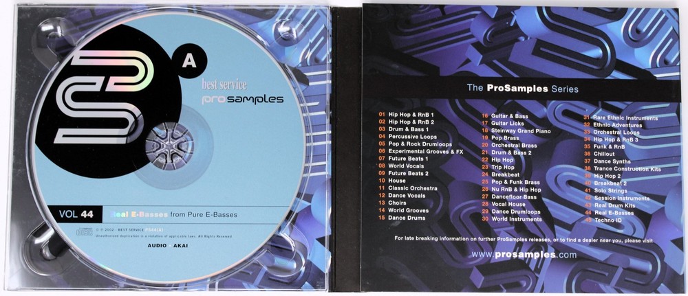 Best Service Pro Samples 44 Real E-Basses Sample/Sound Library/Sampling 2 CD