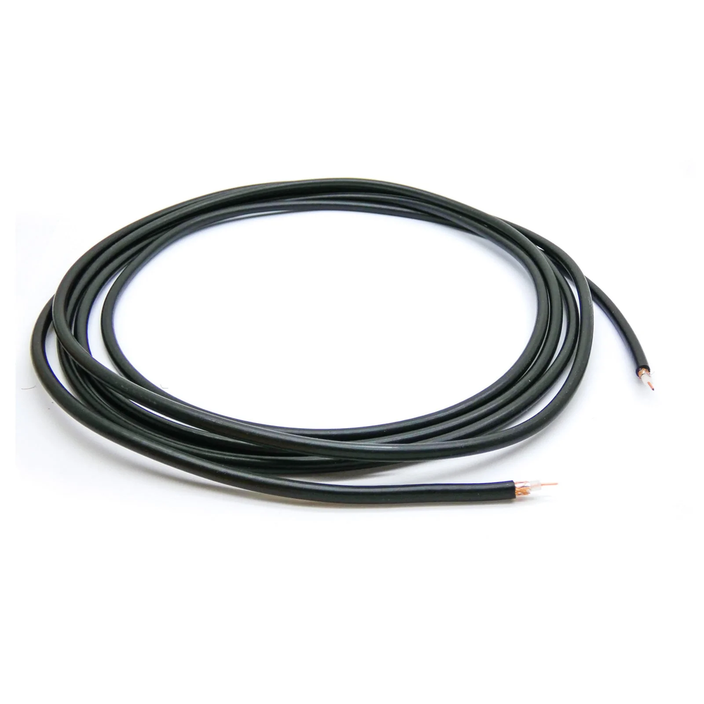 10FT RG58 Coaxial Cable Shielded with Black PVC Jacket Solid Copper Core