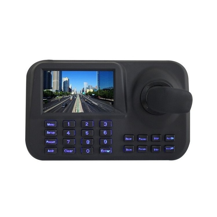 For 3D IP PTZ Controller CCTV Keyboard Joystick with 5" HD LED Screen Display