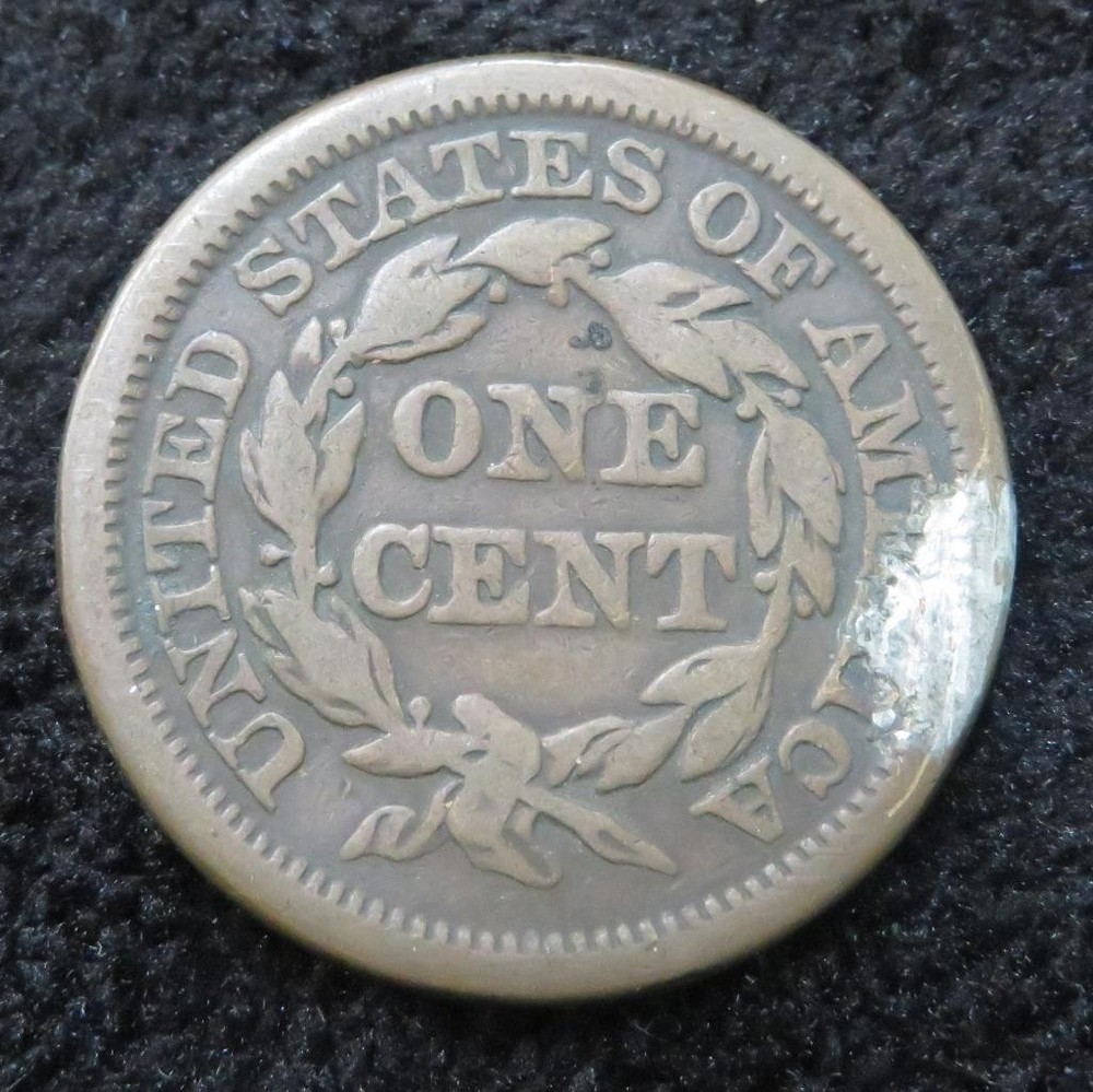 1845 Large Cent * Damaged * Neat Old Coin * 5753