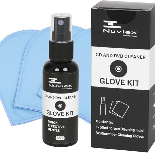 CD DVD Disc Cleaner Kit – Includes Cleaning Solution, Microfiber Anti-Static