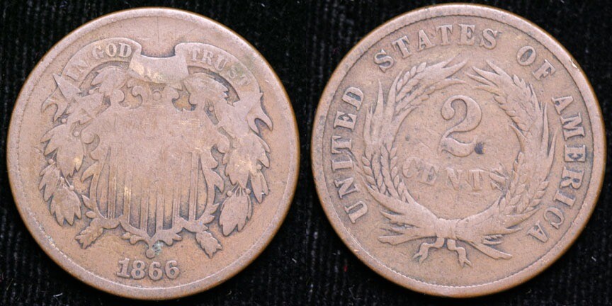1866  Two Cent Piece