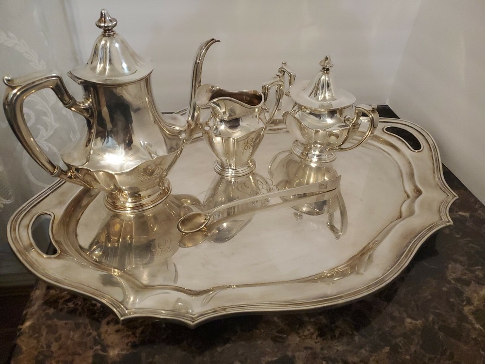 Reed And Barton Silver Plated Tee Set 3930 5 pieces set