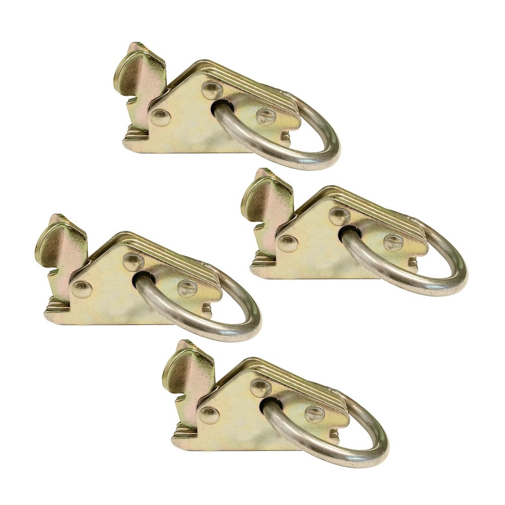 4 Pack Heavy Duty E Track 2" O Ring Fitting for Enclosed Trailer Tie Down Strap