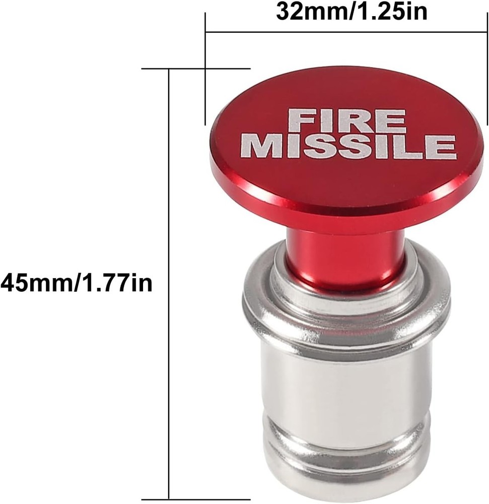 Universal Electric Car Cigarette Lighter in Red - Easy to Use Anodized Button