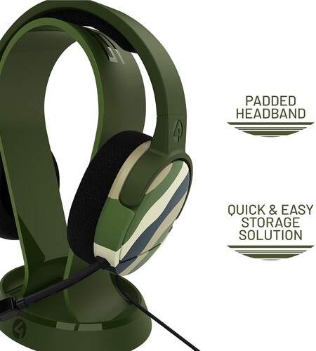 PC Accessory: Wired Headset - 4Gamers Panther Headset with Stand - Wave Forest: