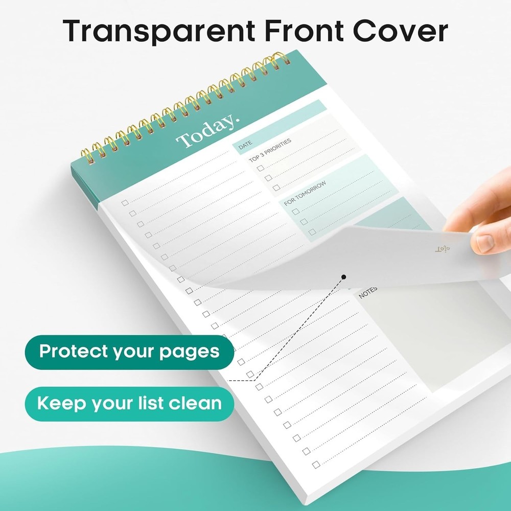 Undated Daily Checklist Notepad - 52 High-Quality Sheets for Productivity