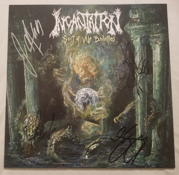 Incantation Autographed Sect of Vile Divinities Vinyl LP