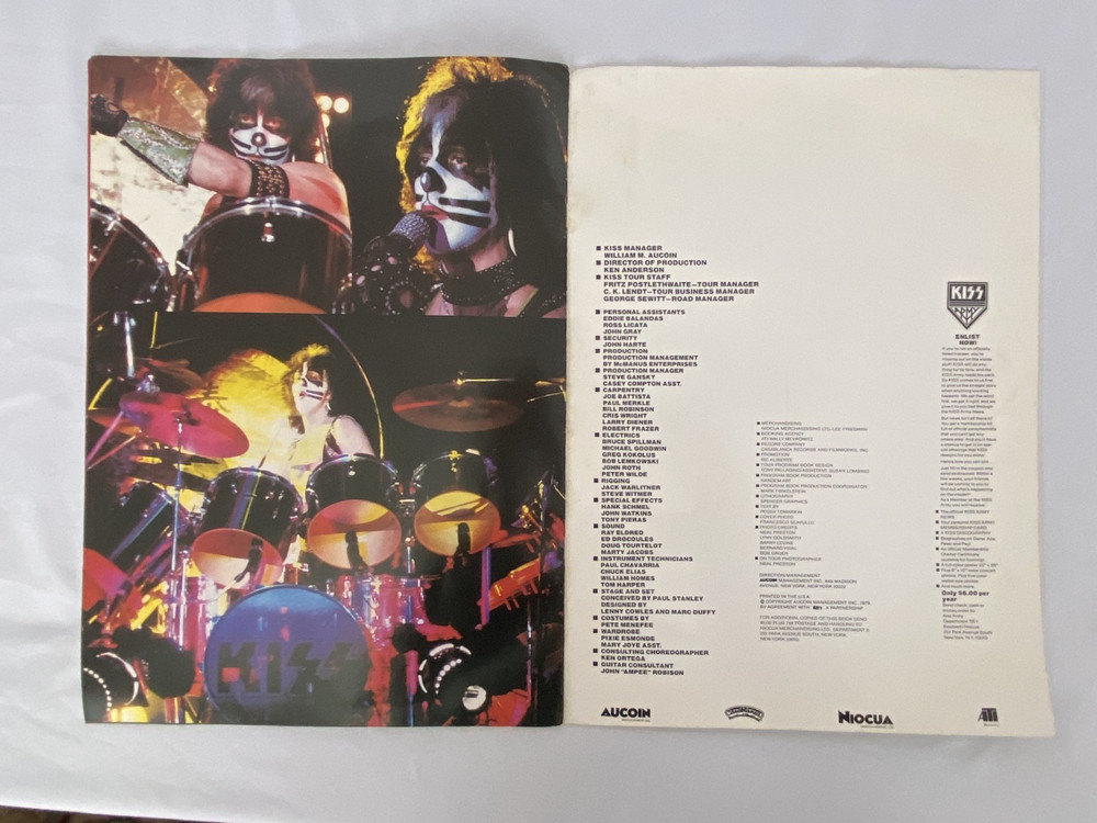Vtg 1979 KISS Tour Program Dynasty Era Concert Book Aucoin Casablanca Rock Band