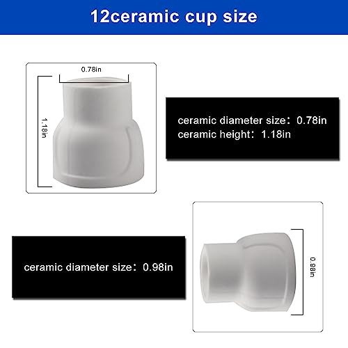 #12 Ceramic (4-Pack) White TIG Welding Cup 4PCS
