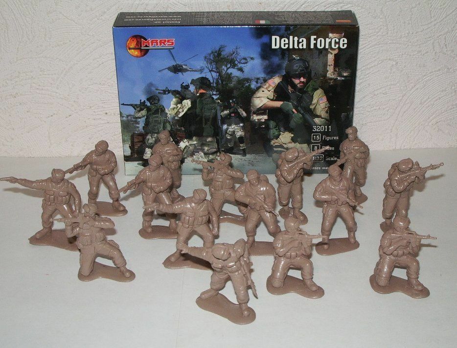 Delta Force, US infantry 15 figures scale 1/32 Mars Figures 32011