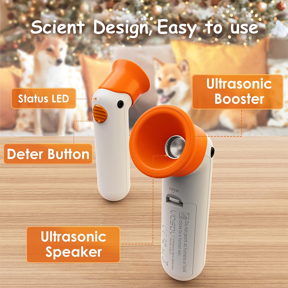 Ultra Sonic Dog Bark Control Repeller Trainer Device with LED Light for Training