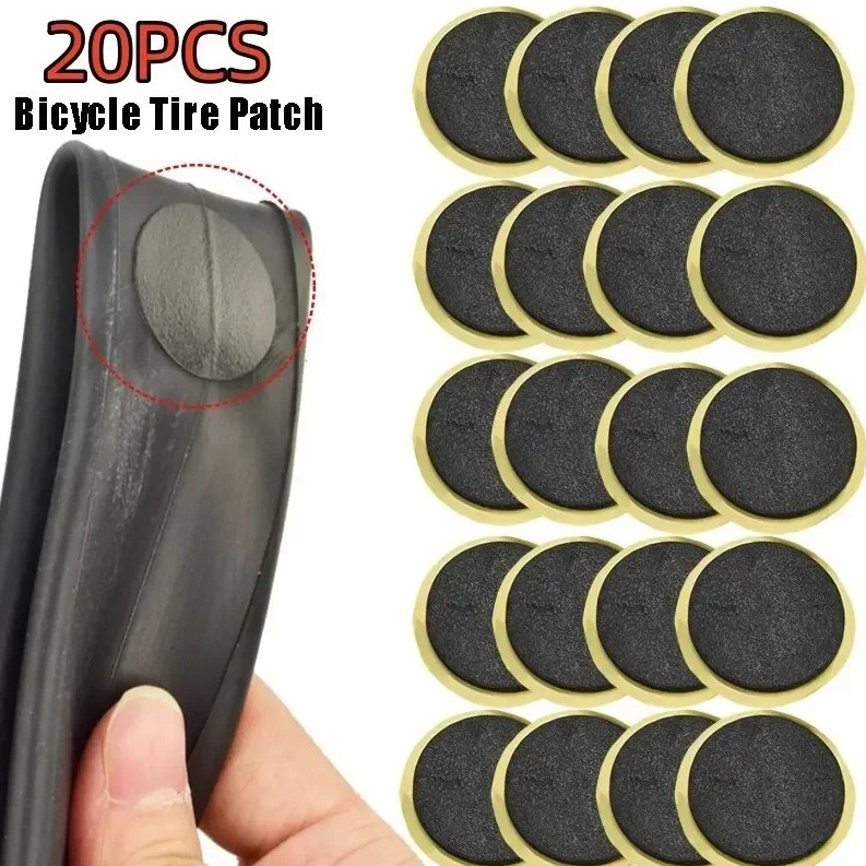 20pcs Glue-Free Bike Tire Patches Self Adhesive Bicycle Tube Repair Kit