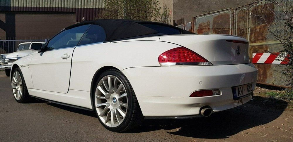 For 6 Series E63 E64 Rear bumper Side Splitters flaps ABS Gloss diffusers