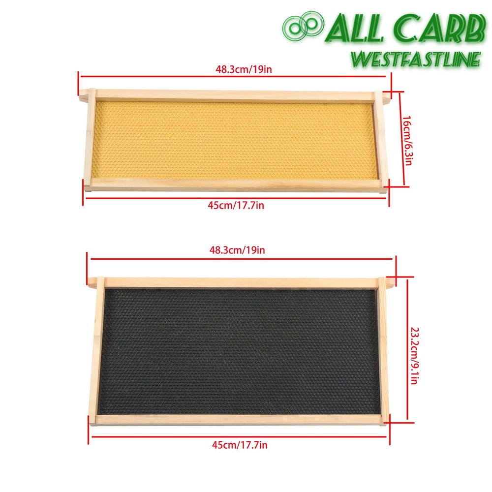 4 Layer 10 Frame Bee Hive Beeswax Coated Includes Beehive Frames and Foundations
