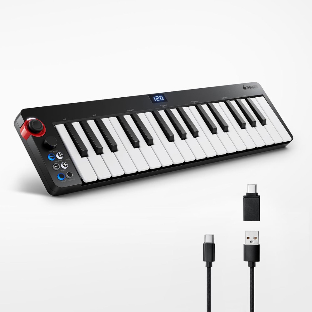 25 Key Mini MIDI Keyboard Controller USB C For Mac PC iOS DAW Music Gear Studio