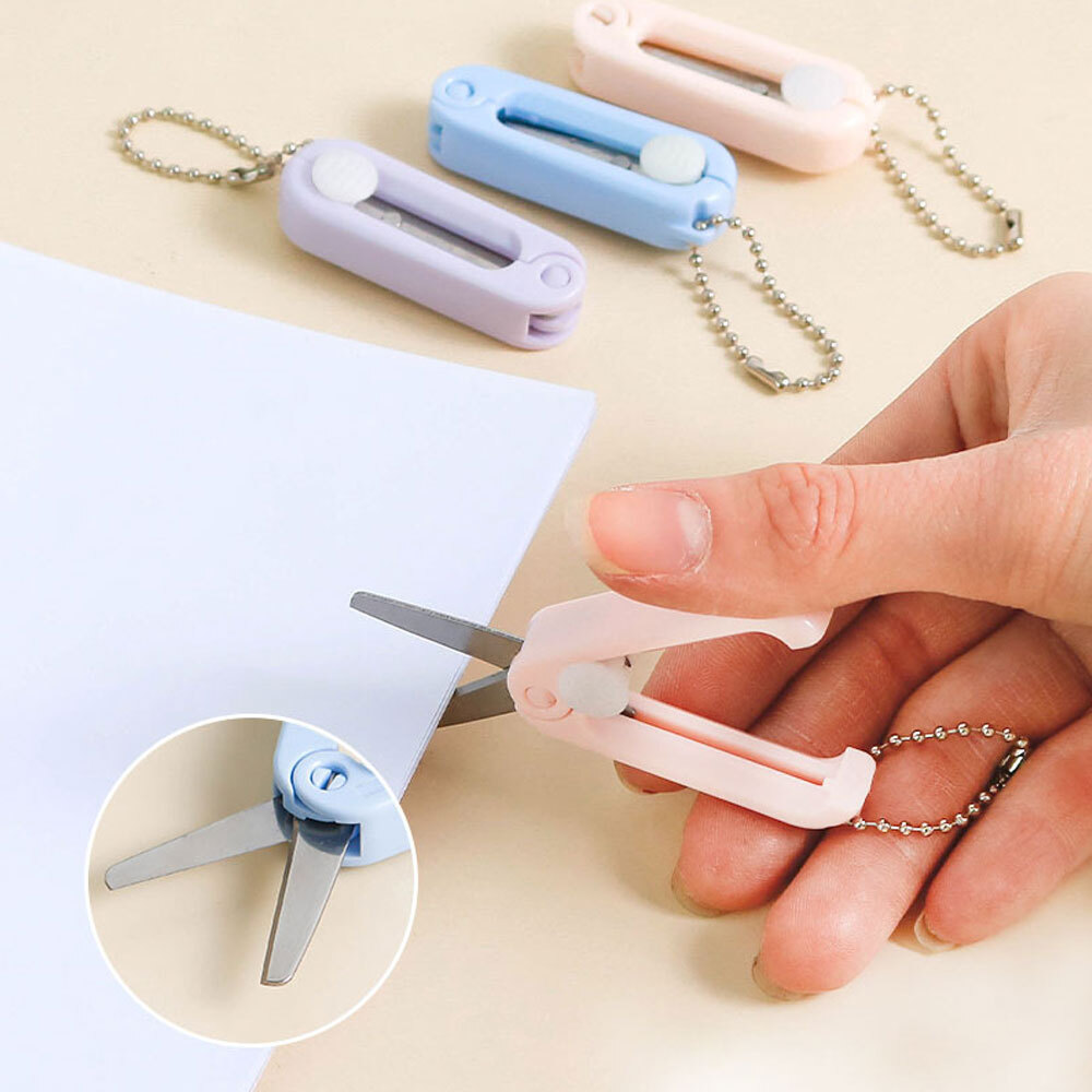 Portable Scissors Folding Sewing Scissors Office School Supplies Mini Cutting