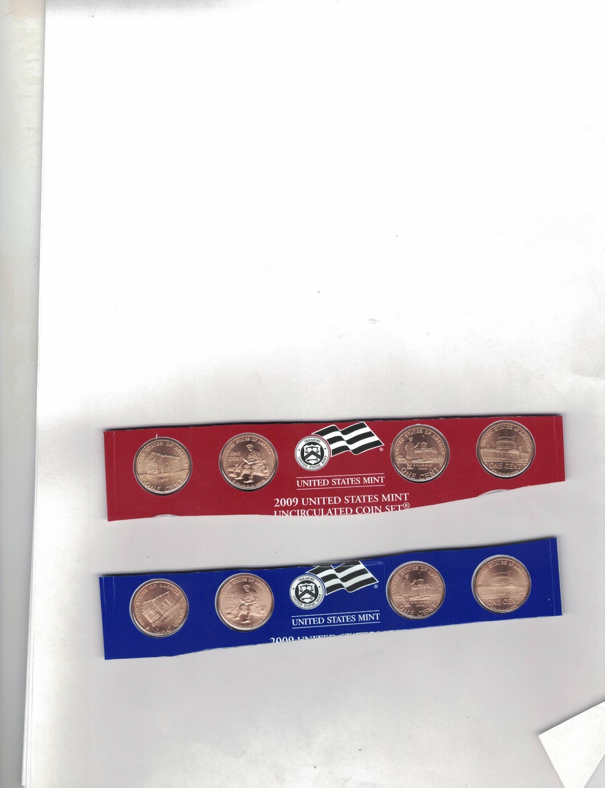 2009 P&D Lincoln Bicentennial Cents from US Mint Set. 95% Copper-Satin Finish