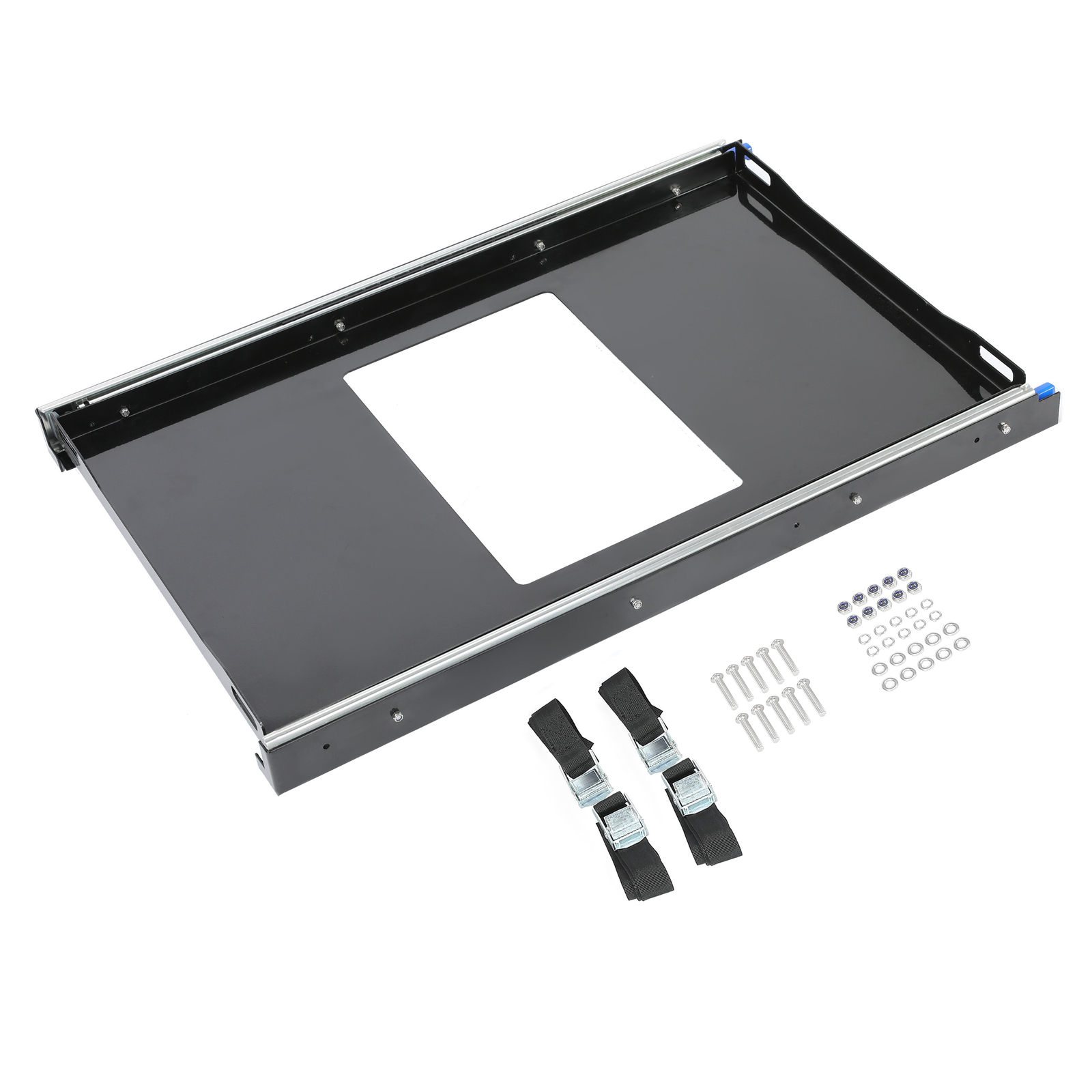 New Cooler Slide Out Tray For Portable Refrigerator Car Fridge w/Tie-down Straps