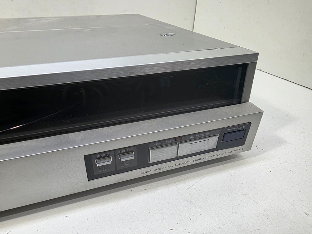 Sony PS-FL1 Fully Automatic Turntable System POWERS ON OPENS CLOSES SPINS