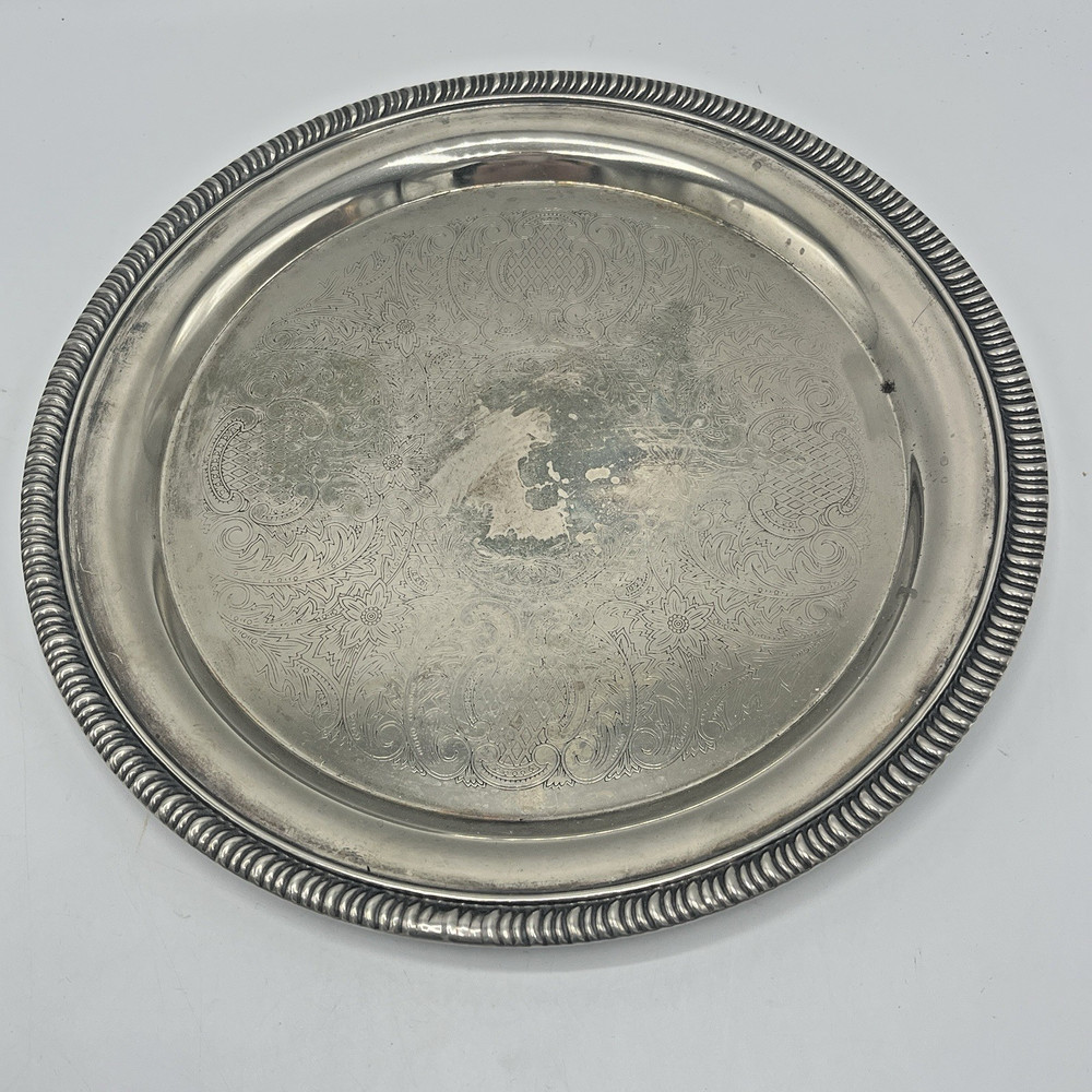 Vintage Unsigned Silver-Plated Mini Tea Set w/ Tray