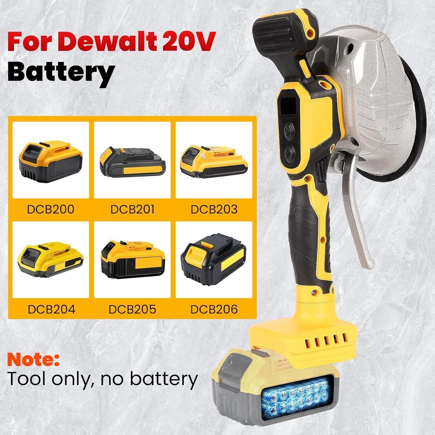 Tile Vibration Leveling Machine Tool for Dewalt 20V Battery Suction Cup 5-speeds