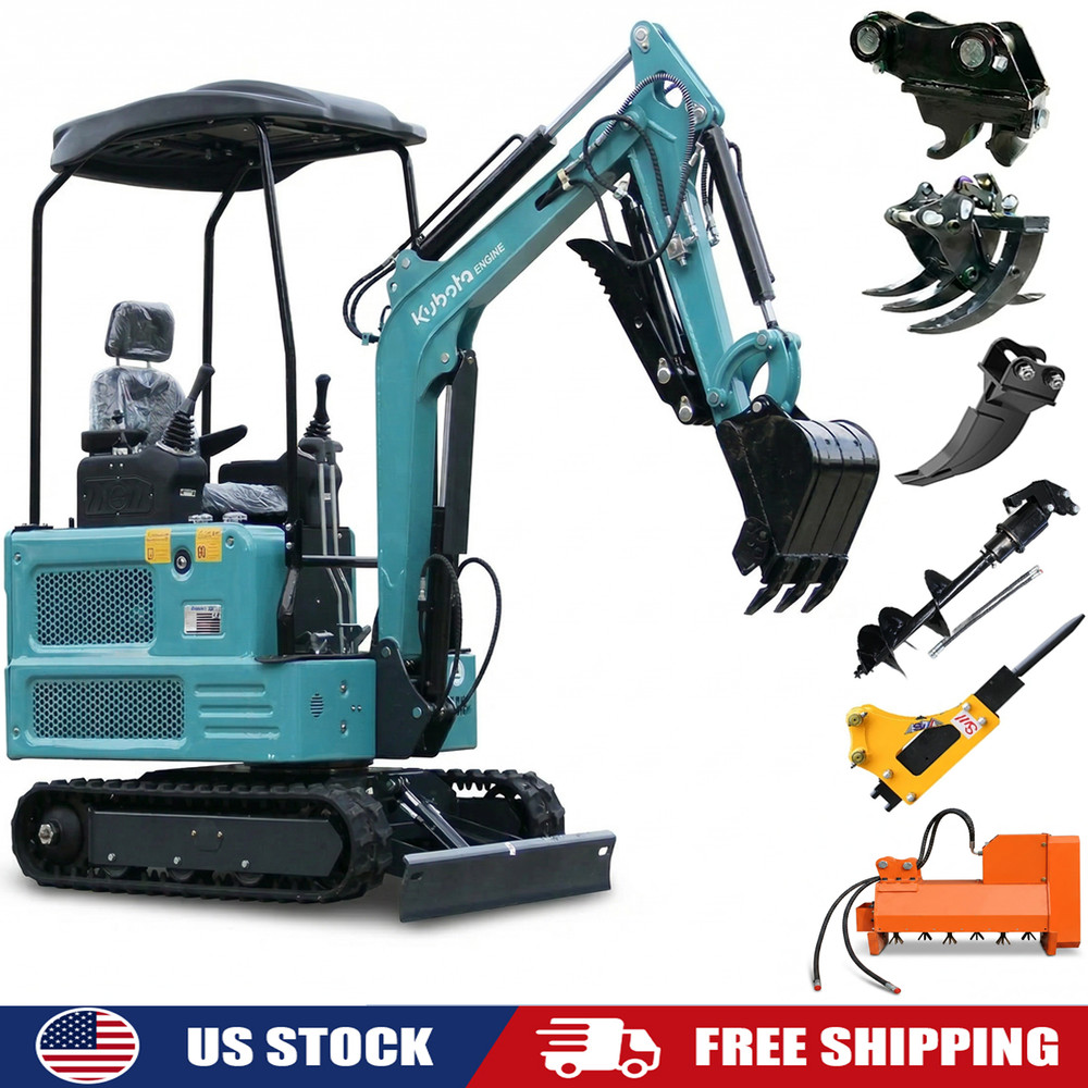 1.8Ton Mini Excavator Kubota Engine Pilot Control System & Multiple Attachments