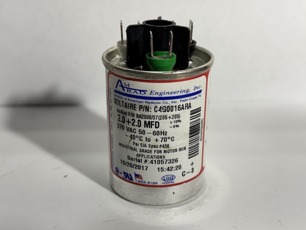 AmRad (American Radionic) dual motor run capacitor