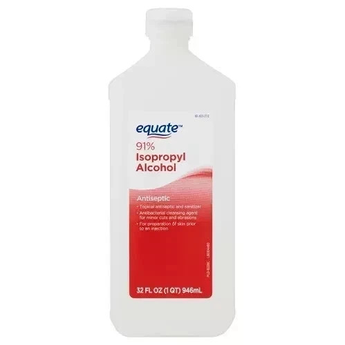 Equate 91% Isopropyl Alcohol Antiseptic Liquid, Resealable, 6 PACK, 6 x 32 fl oz