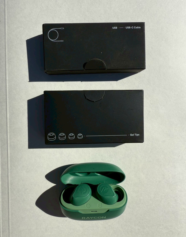 Raycon Everyday Earbuds Plus Wireless Bluetooth Headphones Charging Case - Green