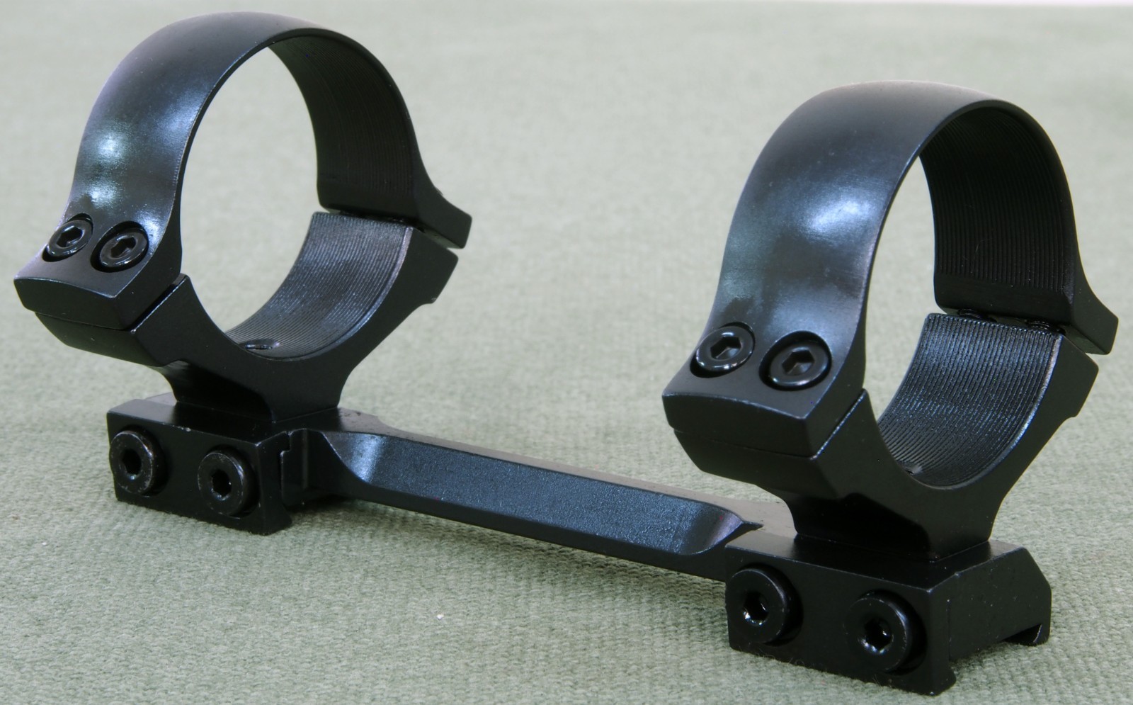 CZ527 /  BRNO, 1 piece rifle scope mounts, 34mm rings and base, STEEL MATTE.