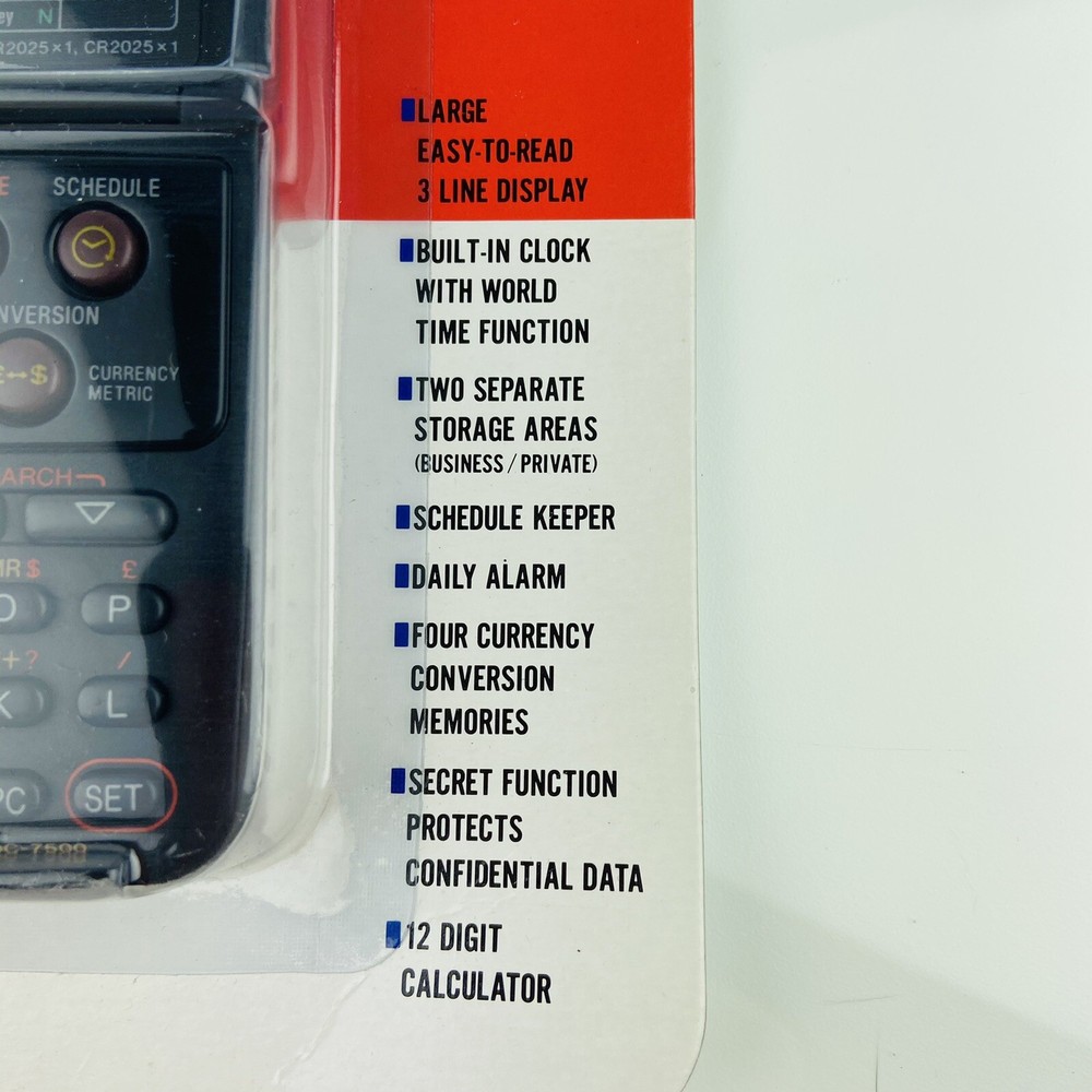Vintage Casio 500 Data Items Electronic Data Bank DC-7500 NIP