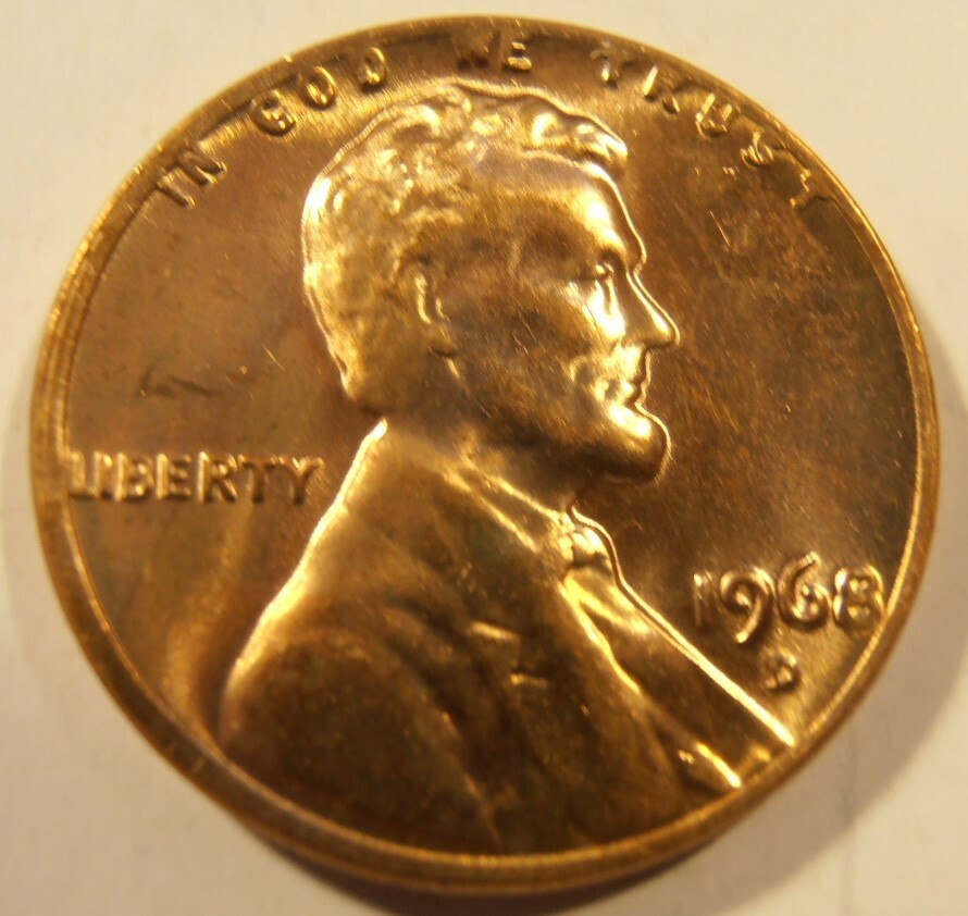 1968 D Lincoln Cent - BU from a nice roll