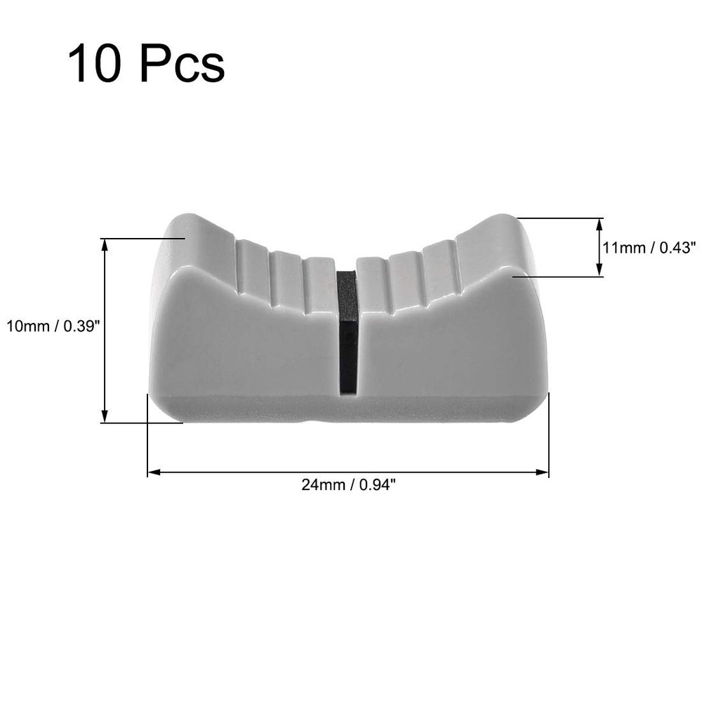 uxcell 24mmx11mmx10mm Console Mixer Slider Fader Knobs Replacement for Gray