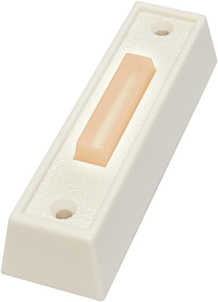 LED Lighted Doorbell Button Push Switch Wall Mounted for Chime Ring (BLACK)