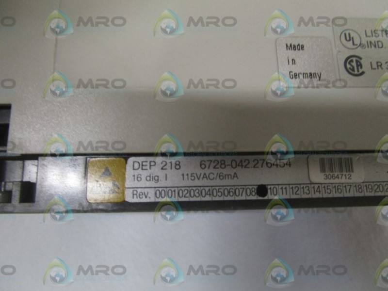 AEG DEP218 6728-042.276454 INPUT MODULE (MISSING TERMINAL) UNMP
