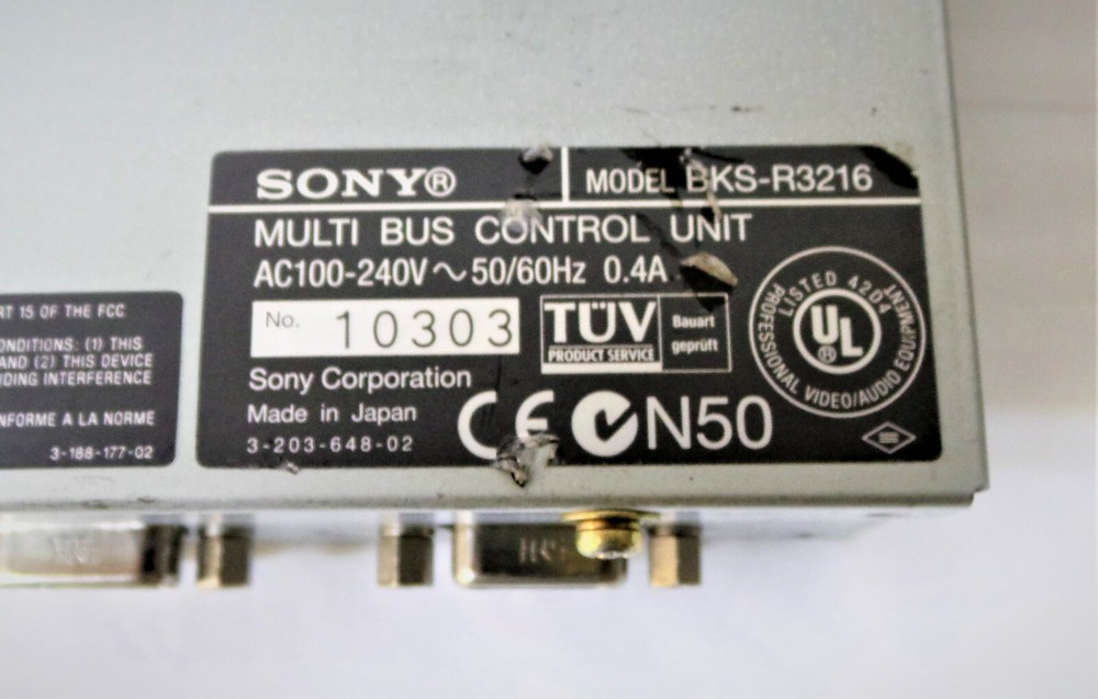 SONY- BKS-R3216 Multi Bus Control Unit.